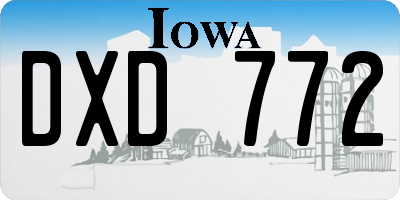 IA license plate DXD772