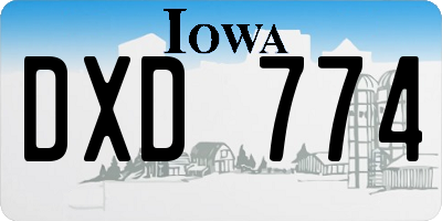 IA license plate DXD774