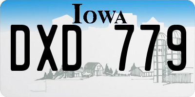 IA license plate DXD779