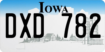 IA license plate DXD782