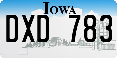 IA license plate DXD783