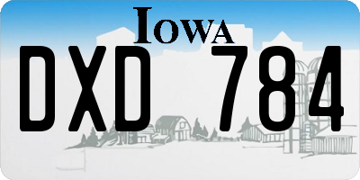 IA license plate DXD784
