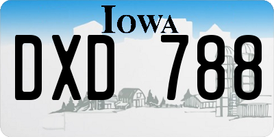 IA license plate DXD788