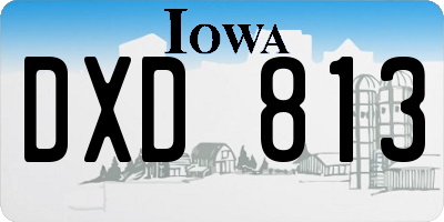 IA license plate DXD813