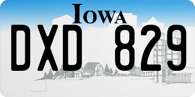 IA license plate DXD829