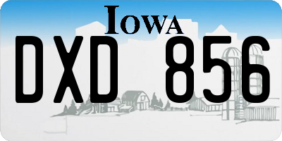 IA license plate DXD856