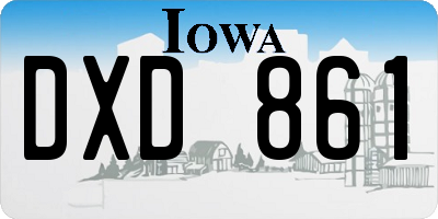 IA license plate DXD861