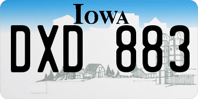 IA license plate DXD883