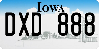 IA license plate DXD888