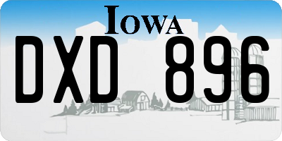 IA license plate DXD896