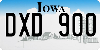 IA license plate DXD900