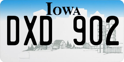 IA license plate DXD902