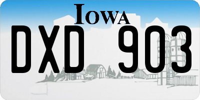 IA license plate DXD903