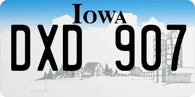 IA license plate DXD907