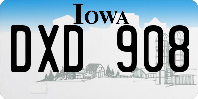 IA license plate DXD908