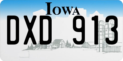 IA license plate DXD913