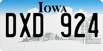 IA license plate DXD924