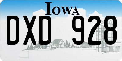 IA license plate DXD928