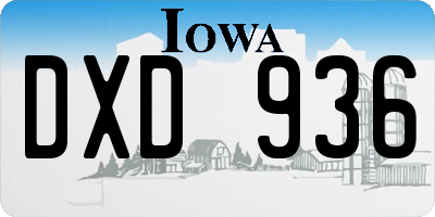 IA license plate DXD936