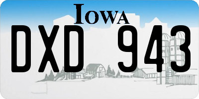 IA license plate DXD943