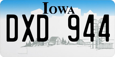 IA license plate DXD944
