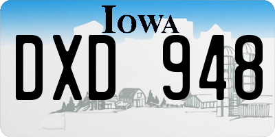 IA license plate DXD948