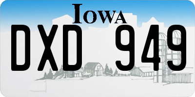 IA license plate DXD949