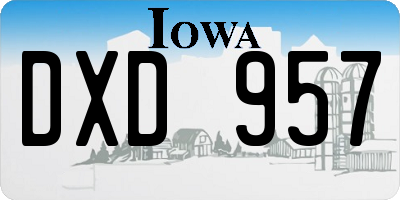 IA license plate DXD957