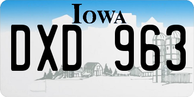 IA license plate DXD963