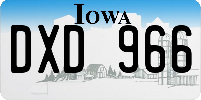 IA license plate DXD966
