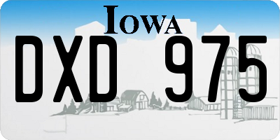 IA license plate DXD975
