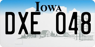 IA license plate DXE048