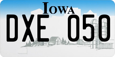 IA license plate DXE050