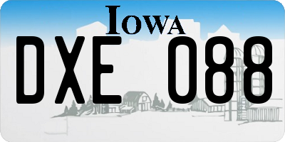 IA license plate DXE088