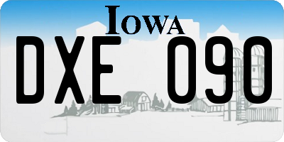 IA license plate DXE090