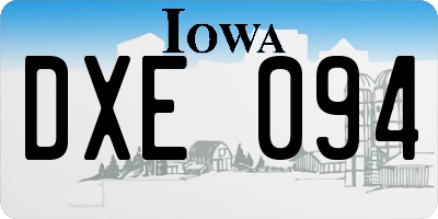 IA license plate DXE094