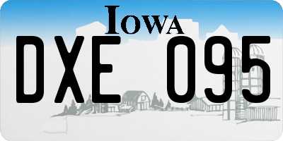 IA license plate DXE095