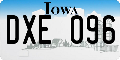 IA license plate DXE096