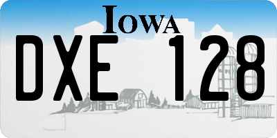 IA license plate DXE128