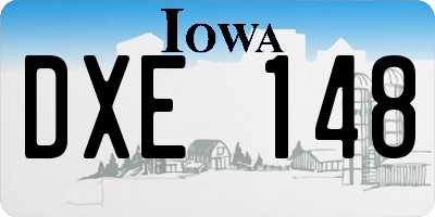 IA license plate DXE148