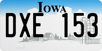 IA license plate DXE153