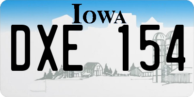IA license plate DXE154