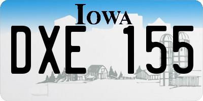 IA license plate DXE155