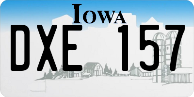 IA license plate DXE157