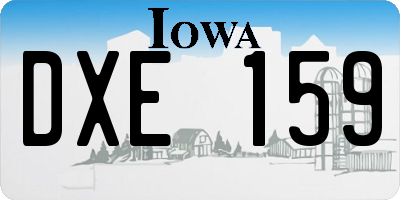 IA license plate DXE159