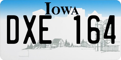 IA license plate DXE164