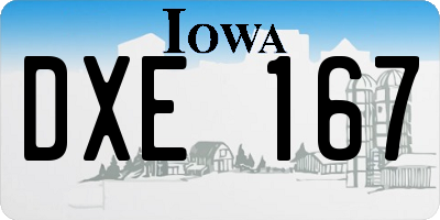 IA license plate DXE167