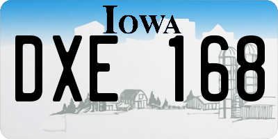 IA license plate DXE168
