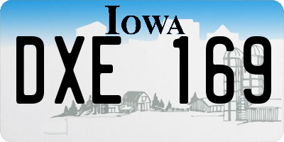 IA license plate DXE169