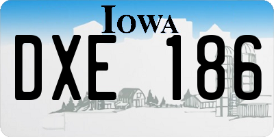 IA license plate DXE186